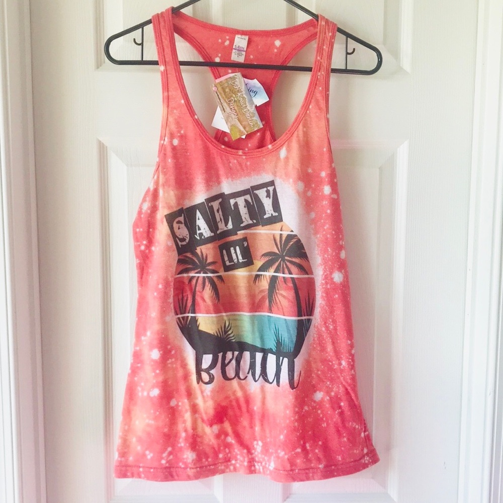 Salty Beach Tie Dyed Racerback Tank📌FINAL PRICE📌